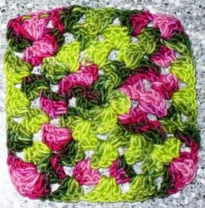 crocheted square